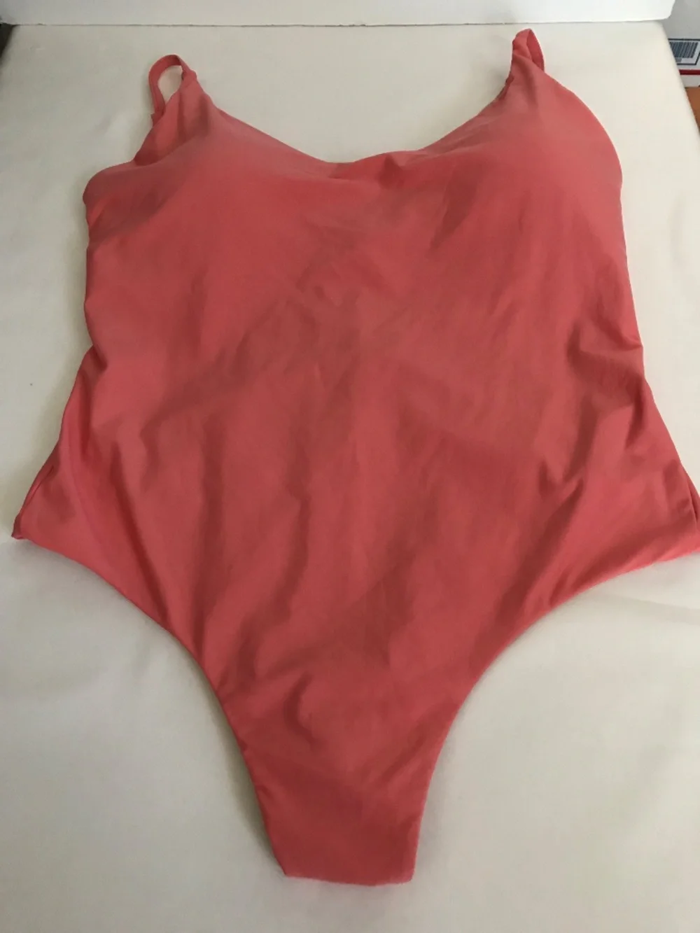 J CREW Swimsuit V-Neck Ruched Back One Piece Coral Pink Plus Size 16 NWT